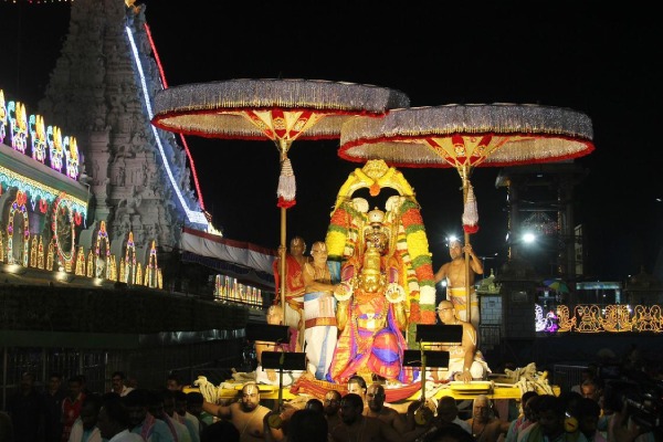 Thirumala Tirupati Brahmotsavam 2023 Malayappaswamy on Garuda vahana sevai Today 