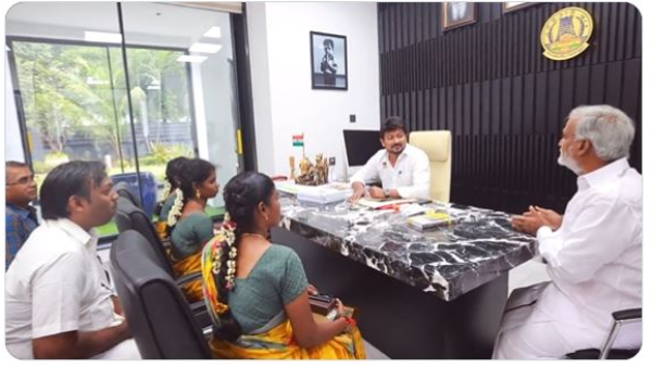 Udhayanidhi gave gifts to three women priests