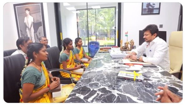 Udhayanidhi gave gifts to three women priests