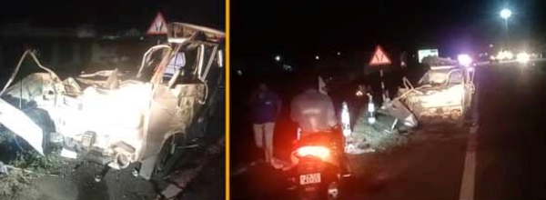 6 members of the same family were killed in a road accident near Sangakiri in Salem 