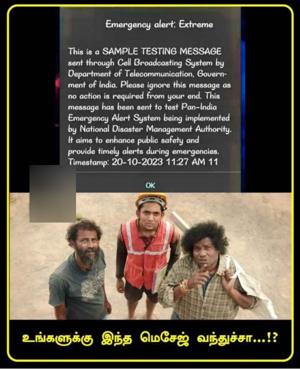 Funny memes collection on Governments emergency alert