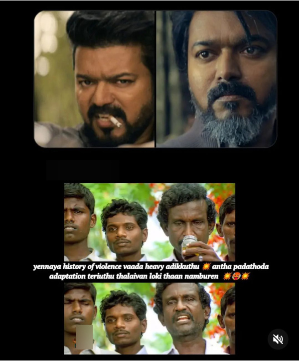 Funny memes collection on Vijays Leo 