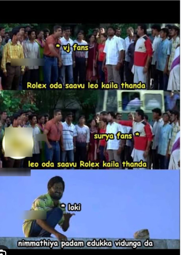 Funny memes collection on Vijays Leo 