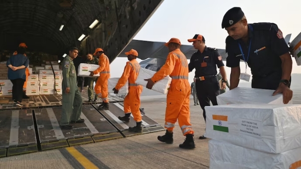 India has sent tons of relief goods to the people of Palestine 