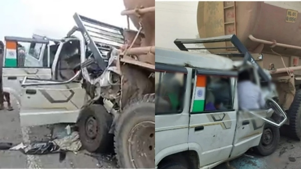 Suv Car rammed with a truck parked on the road in Karnataka 13 people lost their lives 