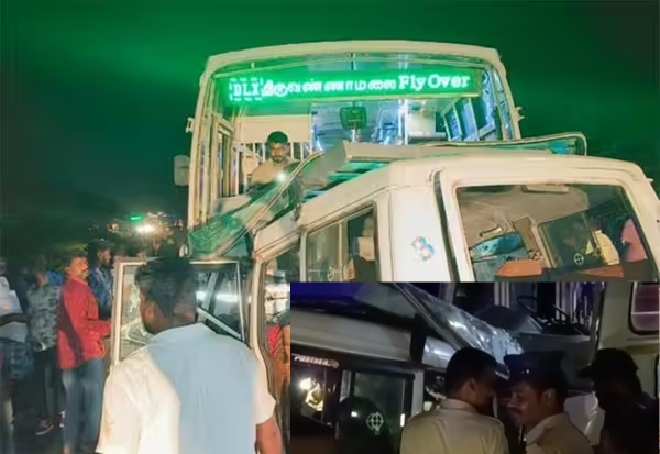7 killed, a government bus and a Tata Sumo car collided near Sengam in Thiruvannamalai 7 killed, a government bus and a Tata Sumo car collided near Sengam in Thiruvannamalai