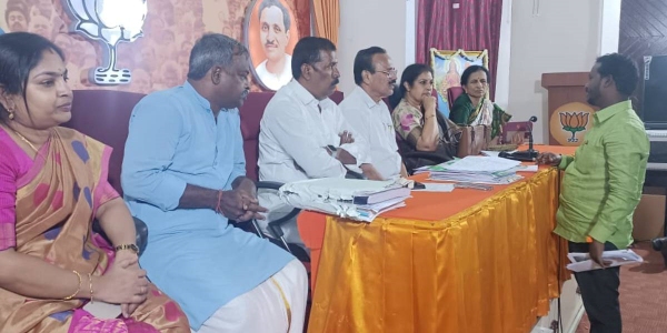 BJP delegation to visit bjp cadres house and give a petition to governor 