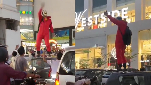  People shocked to see Money Heist Man Showering Money In Jaipur