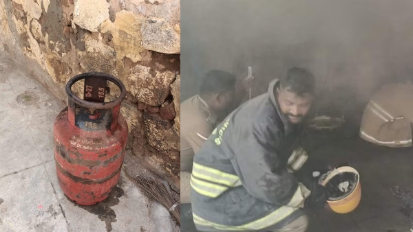 Gas cylinder explosion accident in Namakkal Husband and wife die in fire accident Gas cylinder explosion accident in Namakkal Husband and wife die in fire accident