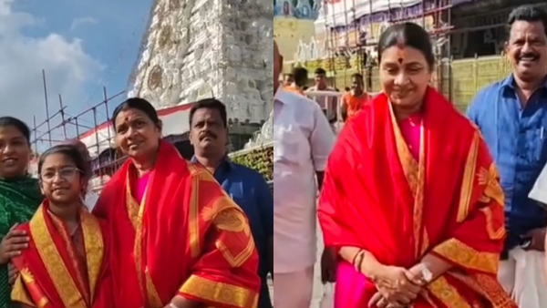 Durga Stalin visited the Tirupati Balaji temple with his grand daughter 