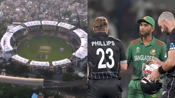 Palestine supporter in World cup New Zealand and Bangladesh in Chennai Chepauk Stadium Palestine supporter in World cup New Zealand and Bangladesh in Chennai Chepauk Stadium