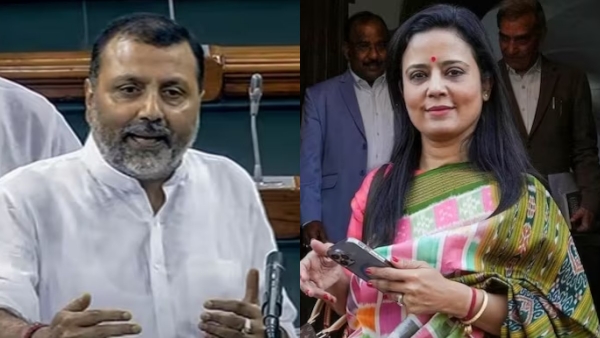 To Ask Questions In Parliament Mahua Moitra Took Bribes alleges BJP MP Nishikant Dubey