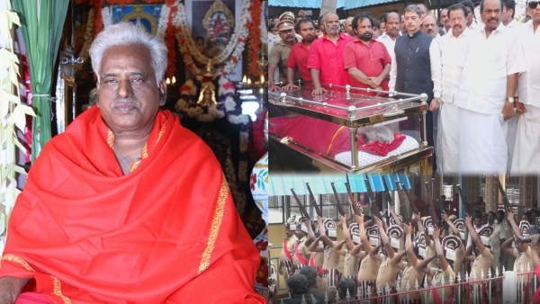 Governor RN Ravi saluted the body of Bangaru Adigalar full state honour with a gun salute 