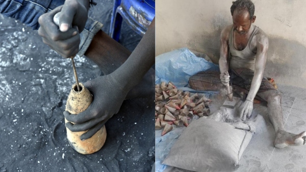 Cracker factory workers work in unsafe environment 