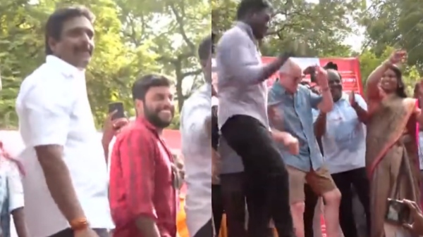 Thanjavur Mayor Sun Ramanathan and many others danced in happy streets