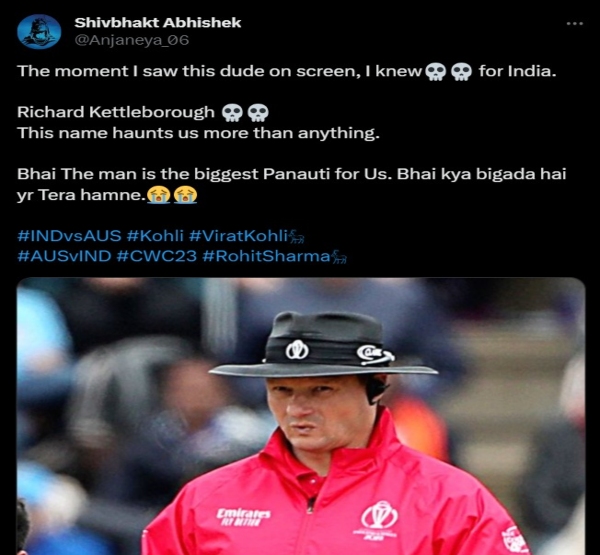 Why netizens are pouring memes on umpire Richard Kettleborough in Australia vs India World Cup 2023 Match?