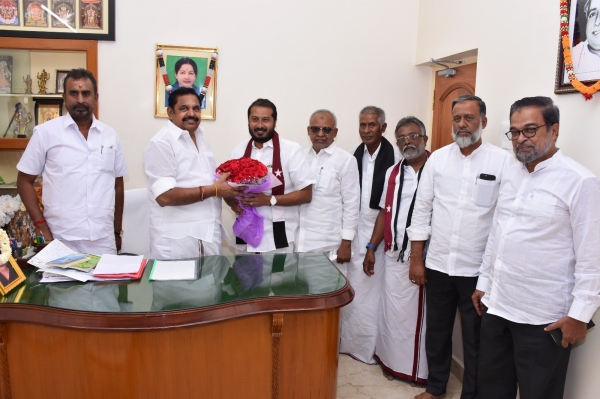 Thamimun Ansari meeting AIADMK General Secretary Edappadi Palaniswami 