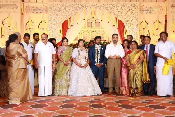 Celebrities who attended the wedding at Minister MRK Panneerselvam house Celebrities who attended the wedding at Minister MRK Panneerselvam house