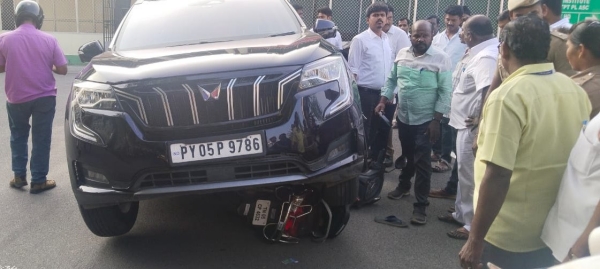 Leo advocate teams car met with an accident at Tamilnadu secretariat 