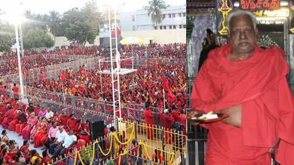  Devotees are flocking to Melmaruvathur to pay last respects to Bangaru Adigalar 