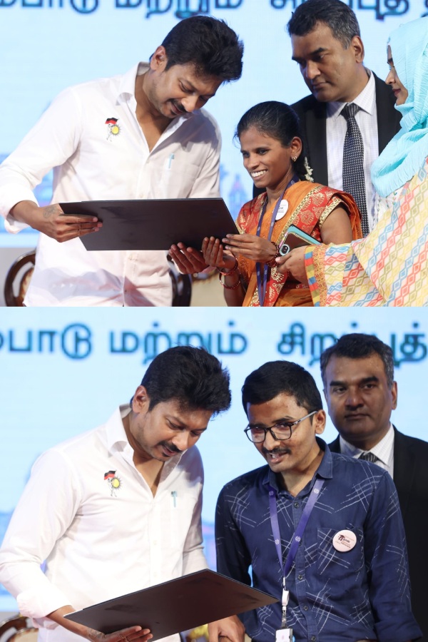 Minister Udhayanidhi give job offer letters to 1200 students trained under Naan Mudhalvan scheme