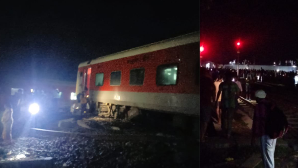 Many trains halted at many points due to superfast Train derailed in bihar