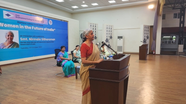 Controversy erupts over Tamil Thaai Vazhthu not in Nirmala Sitharaman Function