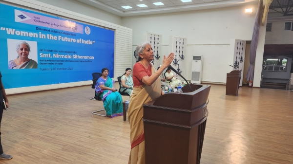 Controversy erupts over Tamil Thaai Vazhthu not in Nirmala Sitharaman Function