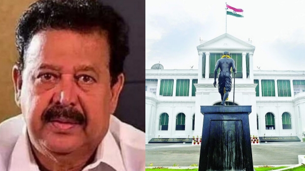 Why did minister ponmudi visit raj bhavan today 