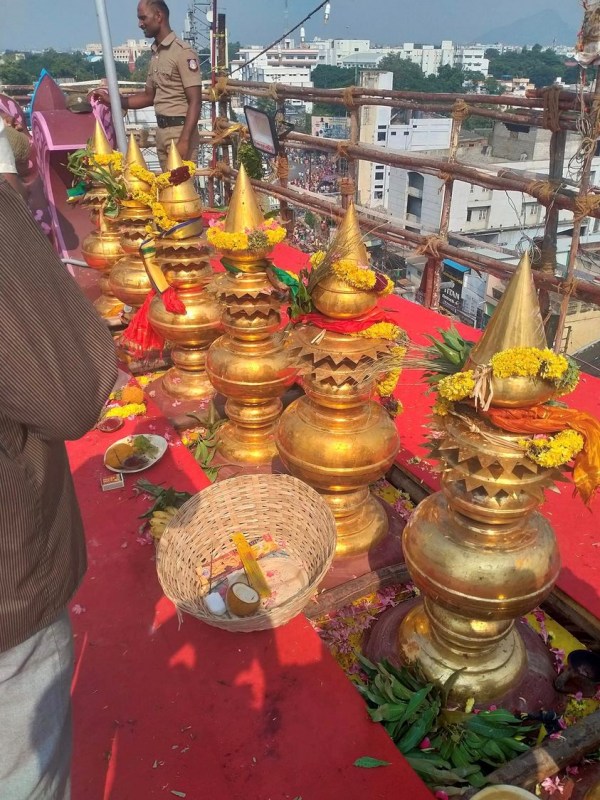 After 30 years, Kottai Mariamman temple kumbabhishekam was held with great fanfare 
