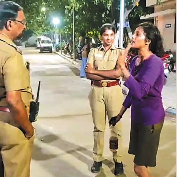Chennai Kolathur incident and Do you know why did young woman argue with police 