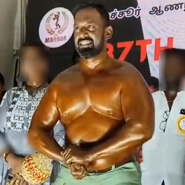 Actor Robo Shankar did body building show at Madurai 