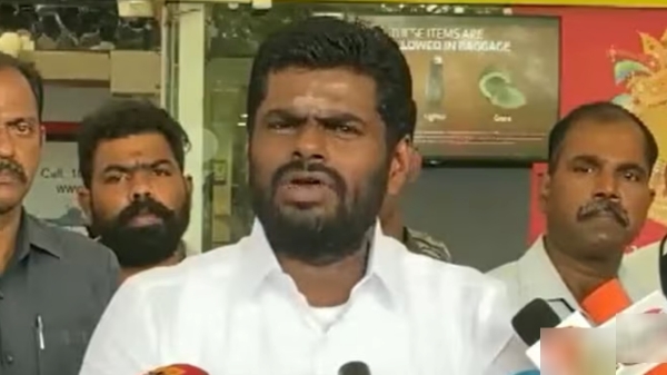 CMPC condemn Annamalai for asking a female journalist to appear before the camera. 