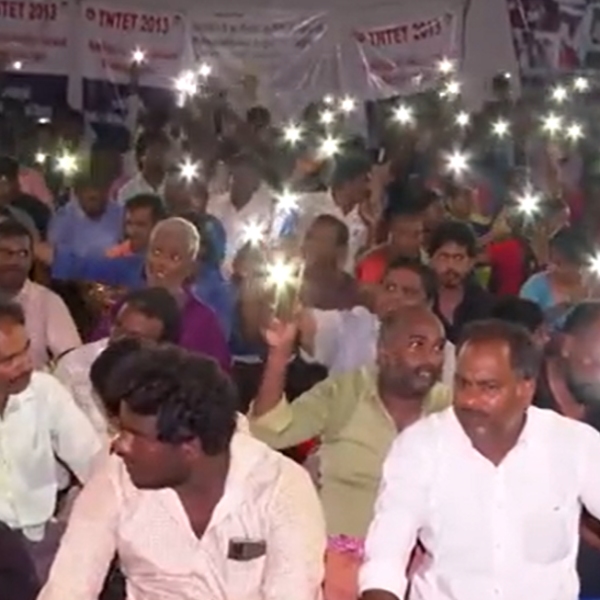 Teachers continues protest in chennai even after Police order 