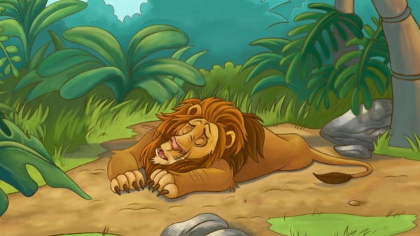 Short story for kids in Tamil : The defeated lion