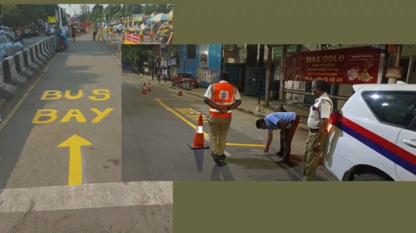 Chennai Traffic police warns mtc bus drivers who dropped passengers in the middle of road Chennai Traffic police warns mtc bus drivers who dropped passengers in the middle of road