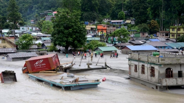 Six soldiers are among 19 dead in the Sikkim flash floods 