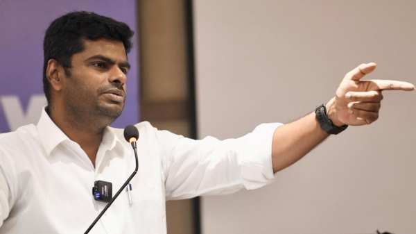 Annamalai warns dmk government to give back dharmapuram aadeenam land 