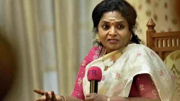  Telangana governor Tamilisai indirectly attacks DMK govt on Sanatana dengue row