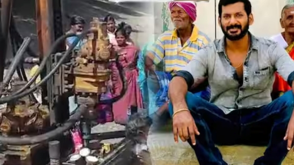 Actor Vishal provided drinking water facility to the village near Thoothukudi 