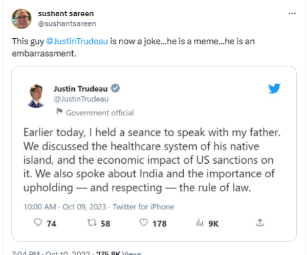  Netizens are trolling Justin Trudeau for Complaining About India to world leaders