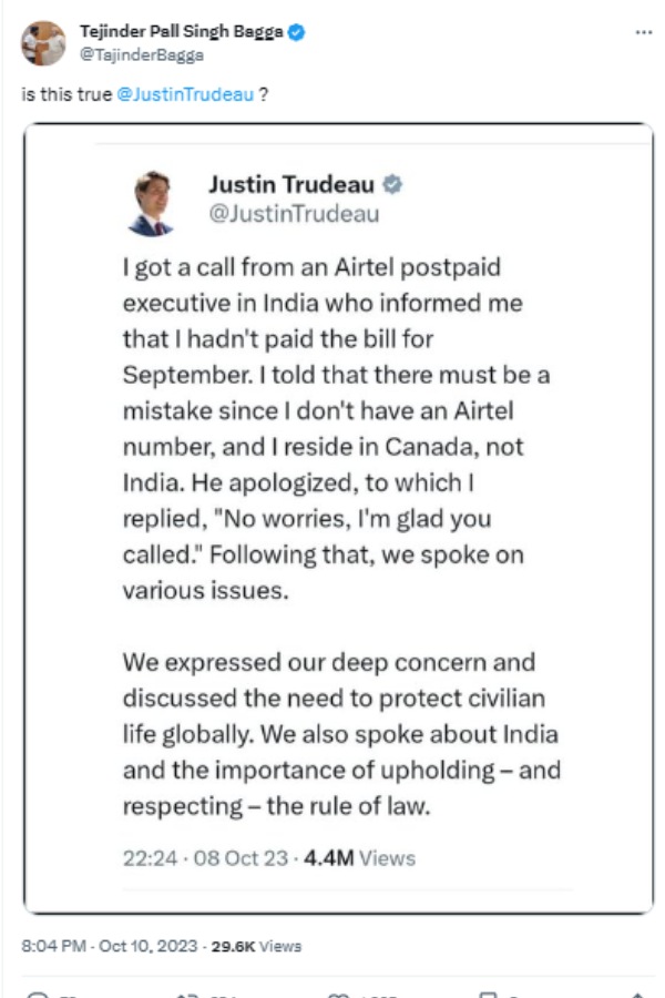 Netizens are trolling Justin Trudeau for Complaining About India to world leaders