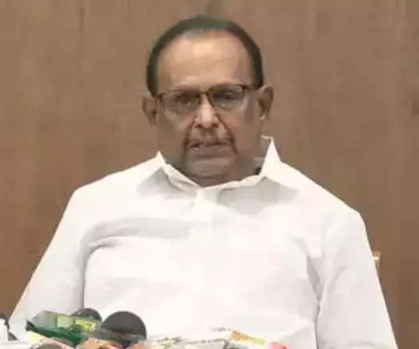 Law minister Ragupathi press meet about Petrol bomb attack in front of Governors House 