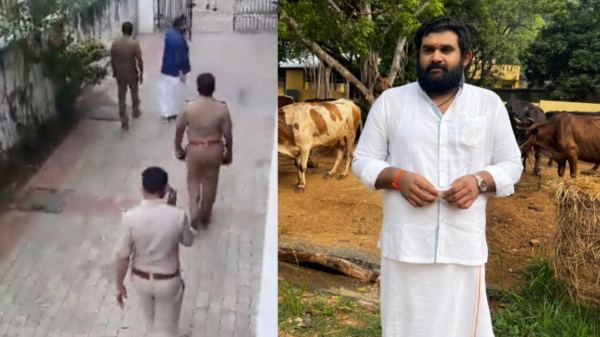 BJP Amar prasad reddy arrested in another case for removing CM Stalin photo 