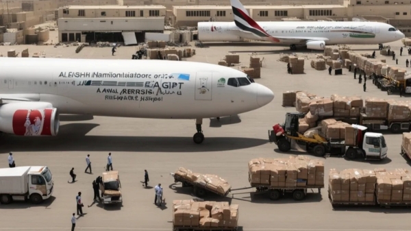 World Health Organization plane carrying medical supplies to Gaza has landed in Egypt