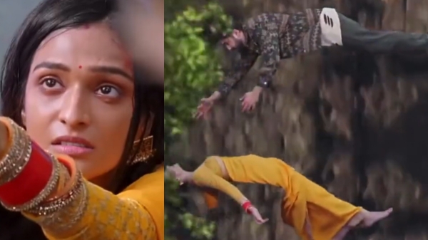 Baakiyalakshmi Serial Scene Spreading in Space Flying