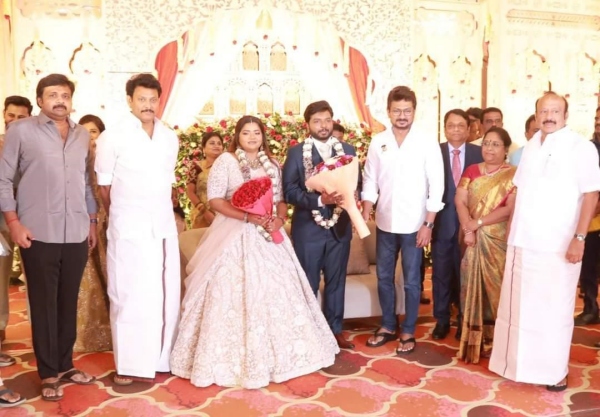 Celebrities who attended the wedding at Minister MRK Panneerselvam house Celebrities who attended the wedding at Minister MRK Panneerselvam house