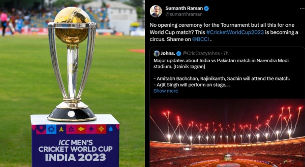 Shame on BCCI, Why there is a special ceremony for ICC World Cup 2023 India vs Pakistan?