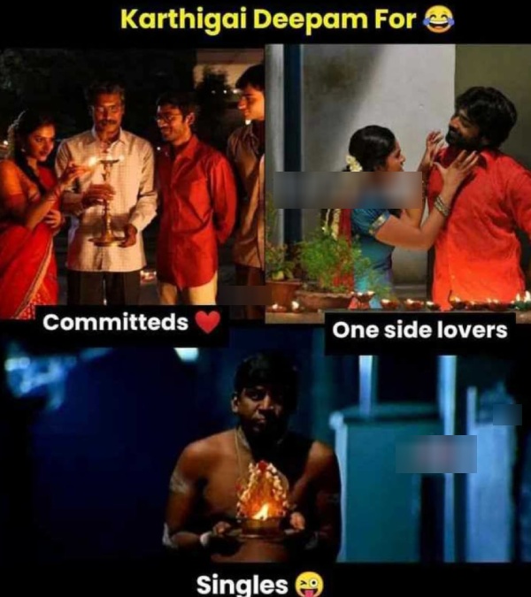 Funny memes collection on Karthigai Deepam celebrations