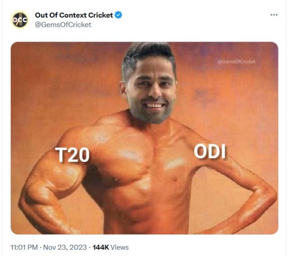  Memes on Surya Kumar Yadav batting against Australia in T 20 match after World Cup failure